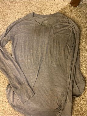 all in motion Long Sleeve Crewneck Tee - Heather Gray Taupe